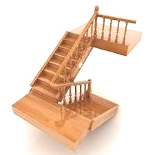 П-образная лестница 3D-модель